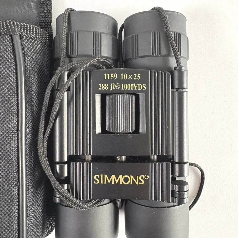 Simmons Binoculars‎ 1159 10x25 Compact Black 288ft@1000yds with Case